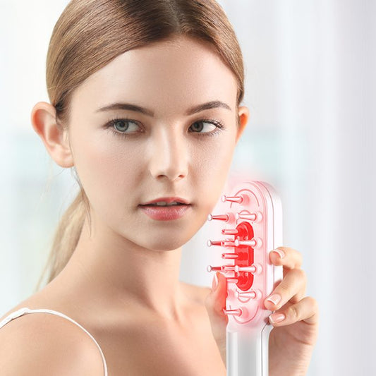 PINGOH Spazzola Minoxidil con Luce Rossa – Applicatore per Lozione e Massaggio Capelli