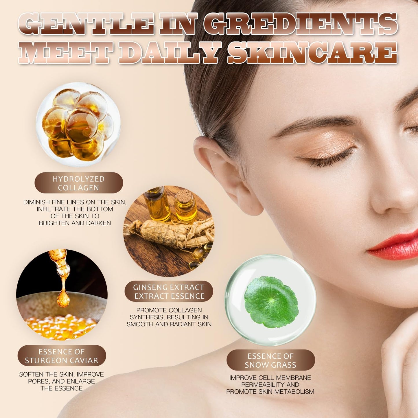 PINGOH Luxurious Hydrating Skincare Gift Set with Cordyceps Extract