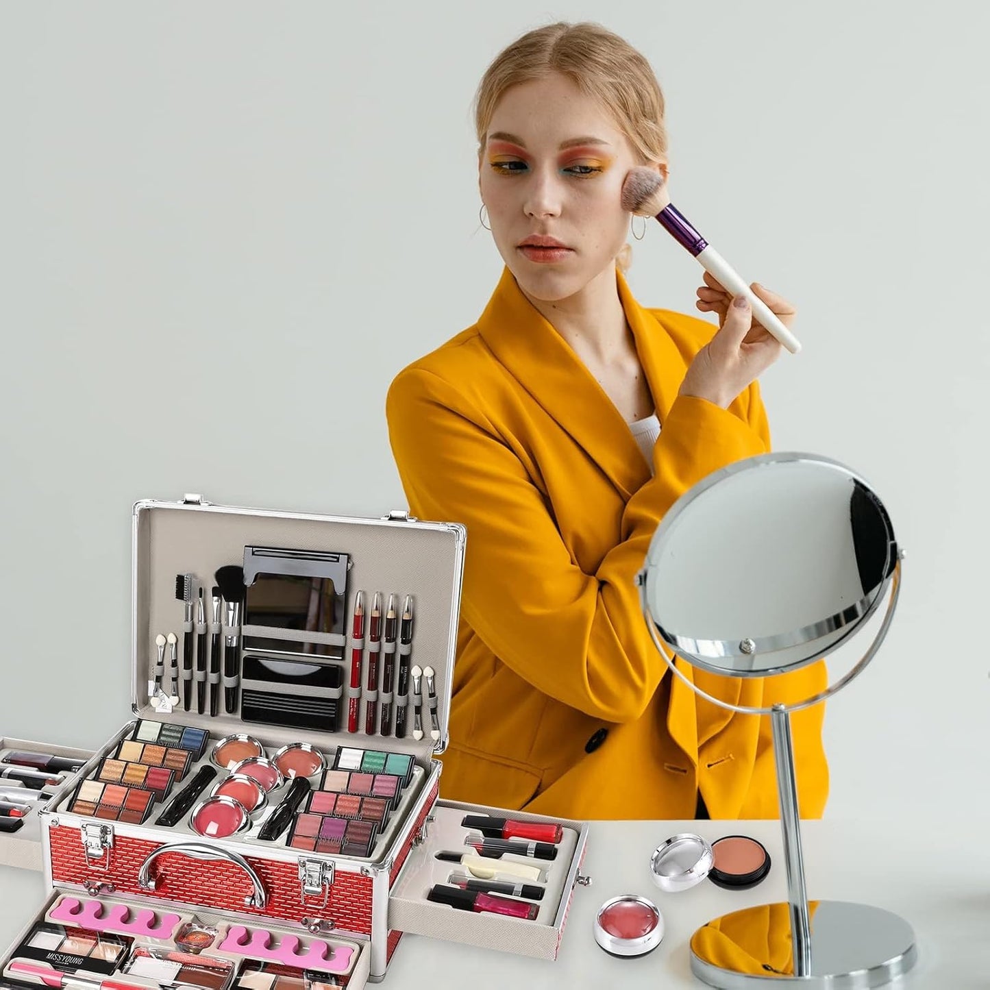 PINGOH 106 Pcs All-in-One Makeup Kit for Teens & Women