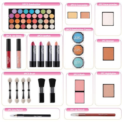 PINGOH All-in-One Beginner Cosmetic Set with Real Tools & Cosmetics
