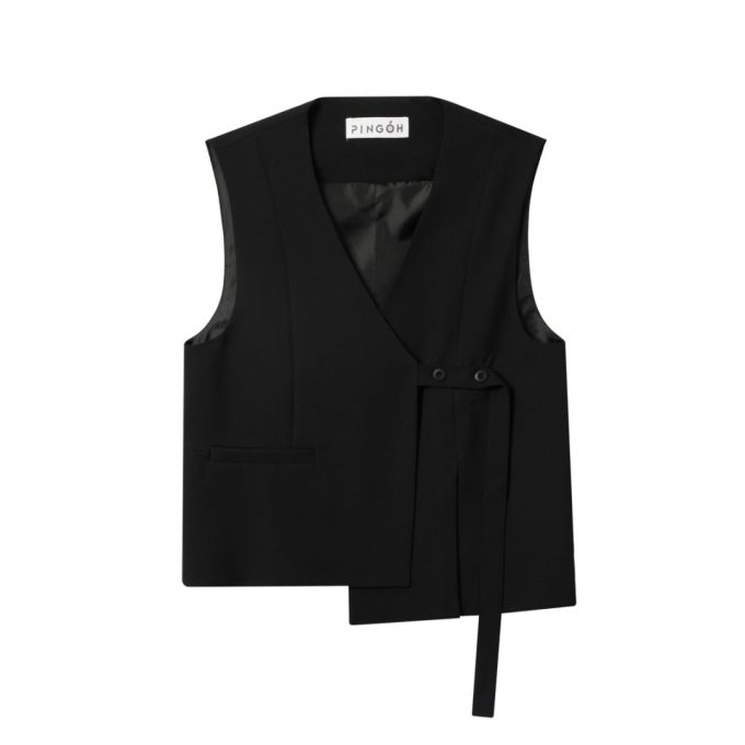 PINGOH Design Struttura Sartoriale Edge Vest- gilet sartoriale nero