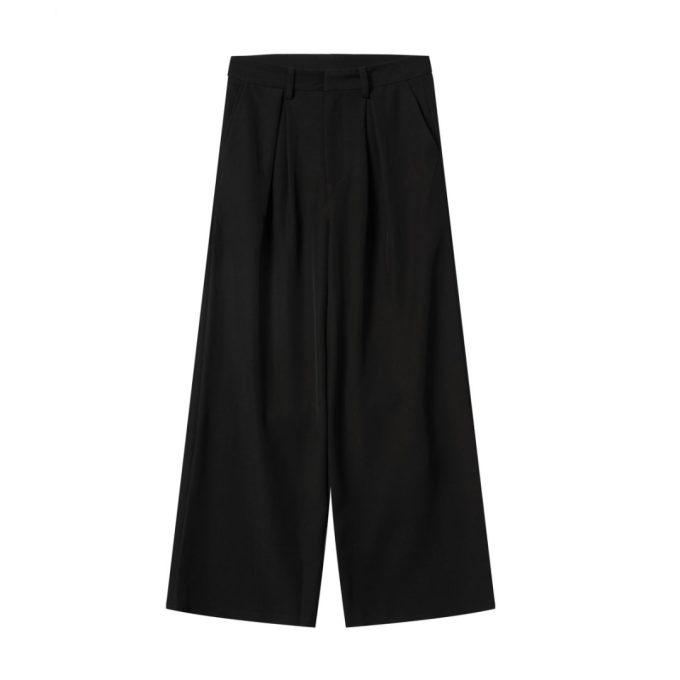 PINGOH  PANTALONE WIDE LEG NERO   Libertà di movimento, minimalismo e funzionalità.